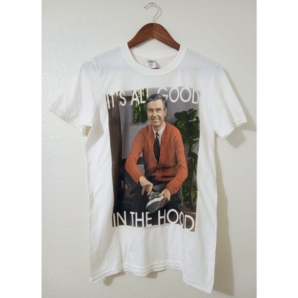 Mr Rogers It's All Good in the Hood T Shirt Mens TV Show Fred Rogers SZ S - Picture 1 of 6
